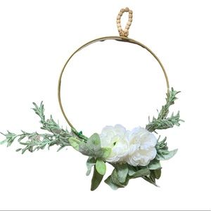 Art Wreaths Decor Artificial Plants Meta Ring Wall Hanging Ornament